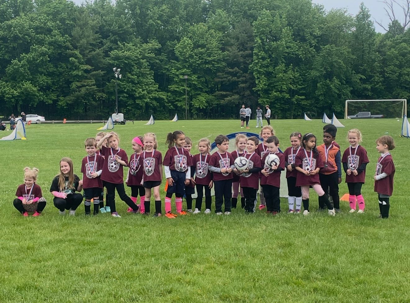 Mount Laurel United Soccer soccer tots with medals