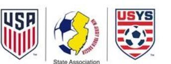 Logos for Top Soccer affiliations: U.S. Soccer, New Jersey Youth Soccer, and USYS