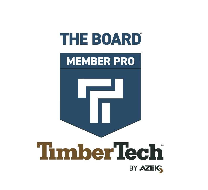 A logo for the board member pro timber tech by azek.