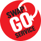 Red circular Swap Go service logo with white text and a black bird icon