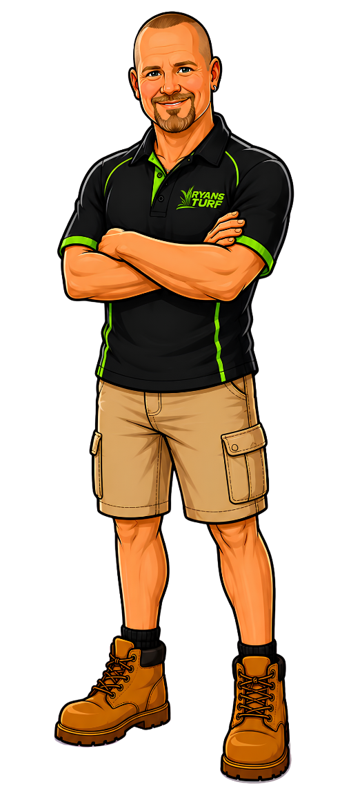 Reg from Ryans Wheelie Wood character smiling with arms crossed.