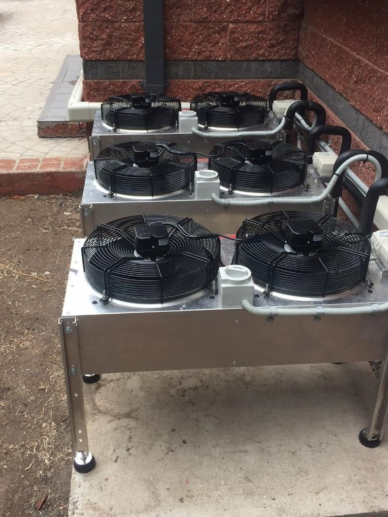 A Row of Stainless Steel Air Condition Condenser — Northernair in Lismore, NSW