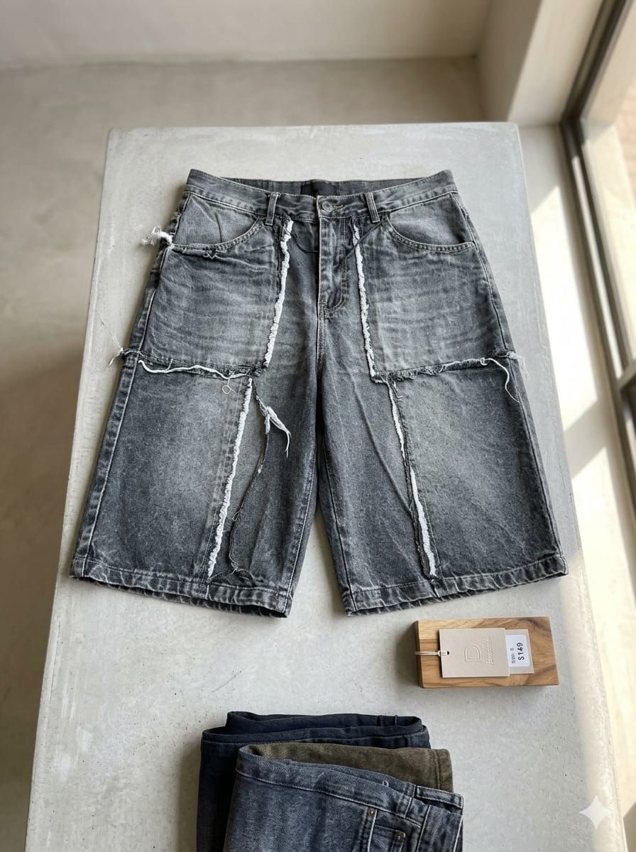 BERMUDA DE JEAN GRIS