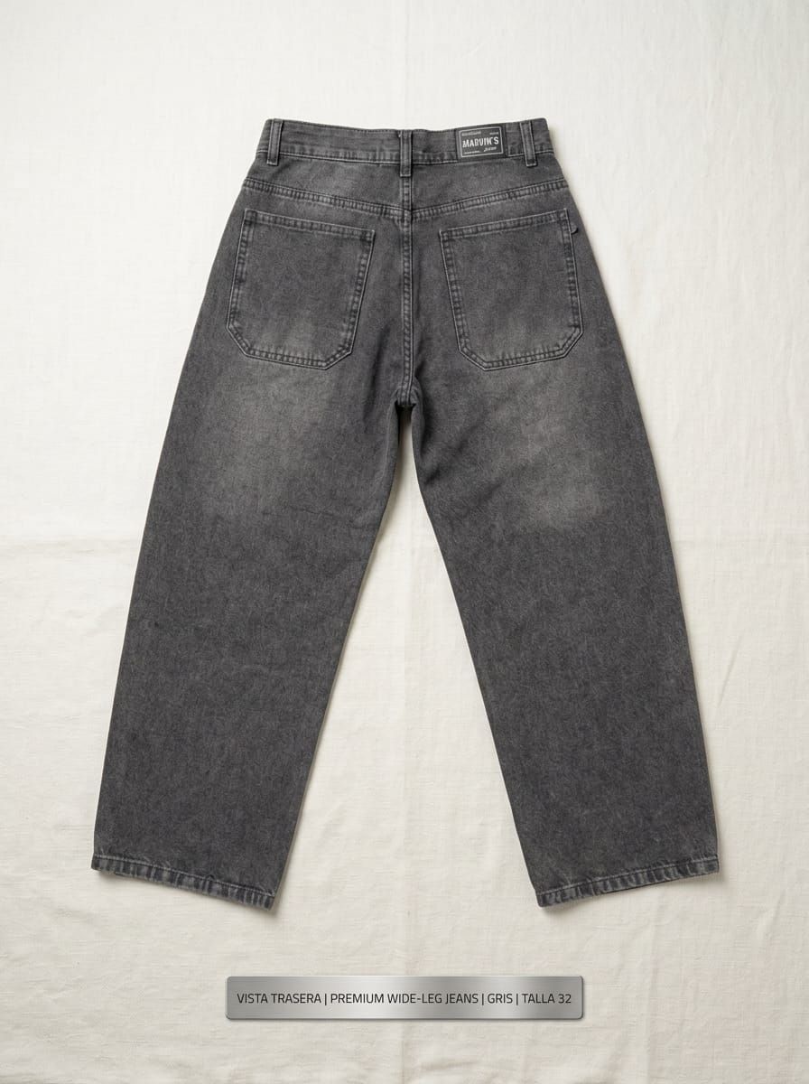 JEAN BAGGY/WIDE LEG GRIS PREMUM