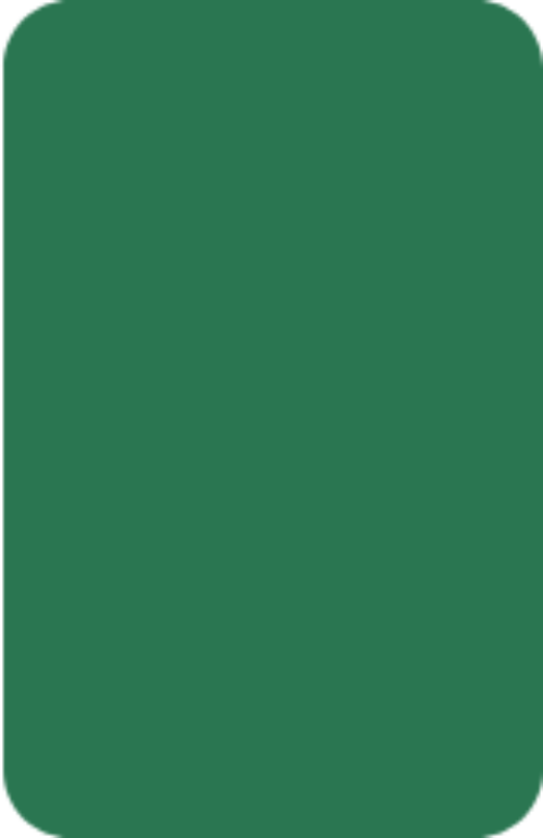 Solid green rounded rectangle on a white background