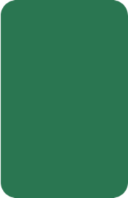 Solid dark green rounded rectangle on a white background