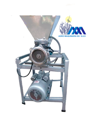 Una picadora de carne con un motor acoplado.