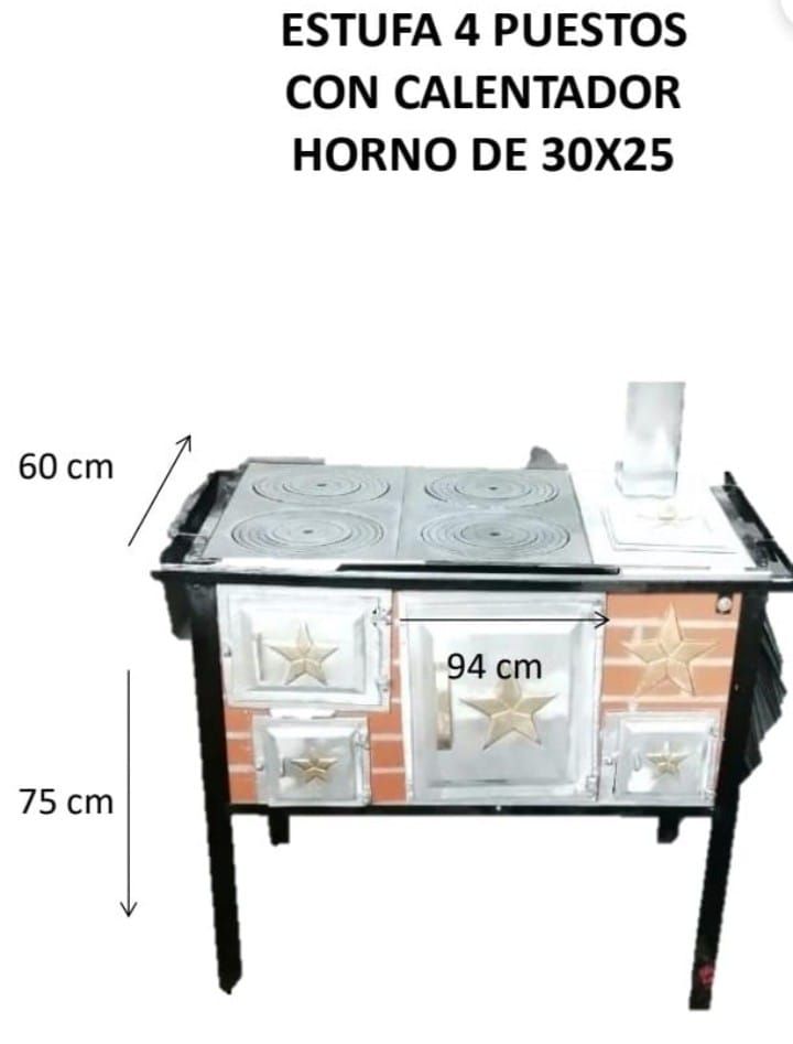 Estufa de carbon y leña 8