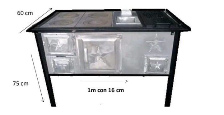 ESTUFA DE CARBON 4 PUESTOS