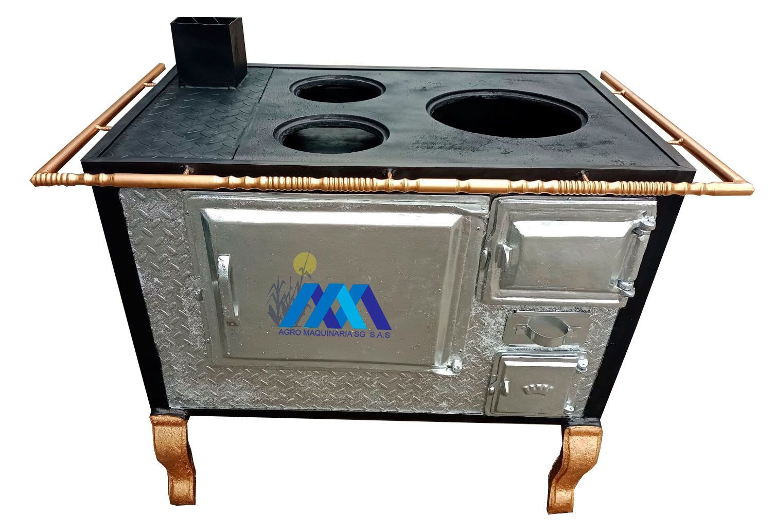 ESTUFA DE CARBON 3 FOGONES 2