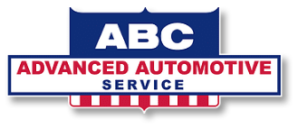 ABC Advanced Automotive Service logo in blue, red, and white with bold text