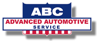 ABC Automotive Service logo in blue, red, and white with bold lettering and striped banner.