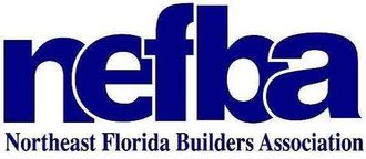 NEFBA logo in blue with Northeast Florida Builders Association text below