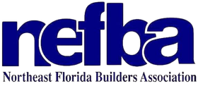 Nefba logo in blue with “Northeast Florida Builders Association” text underneath