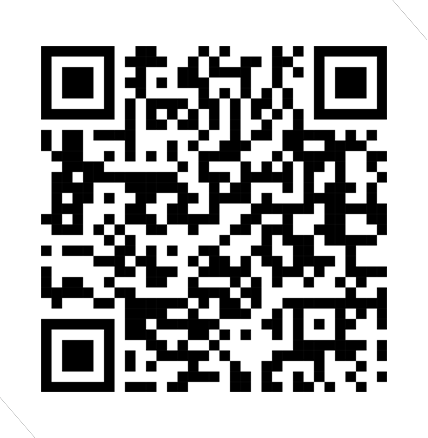 Um código QR preto e branco sobre um fundo branco.