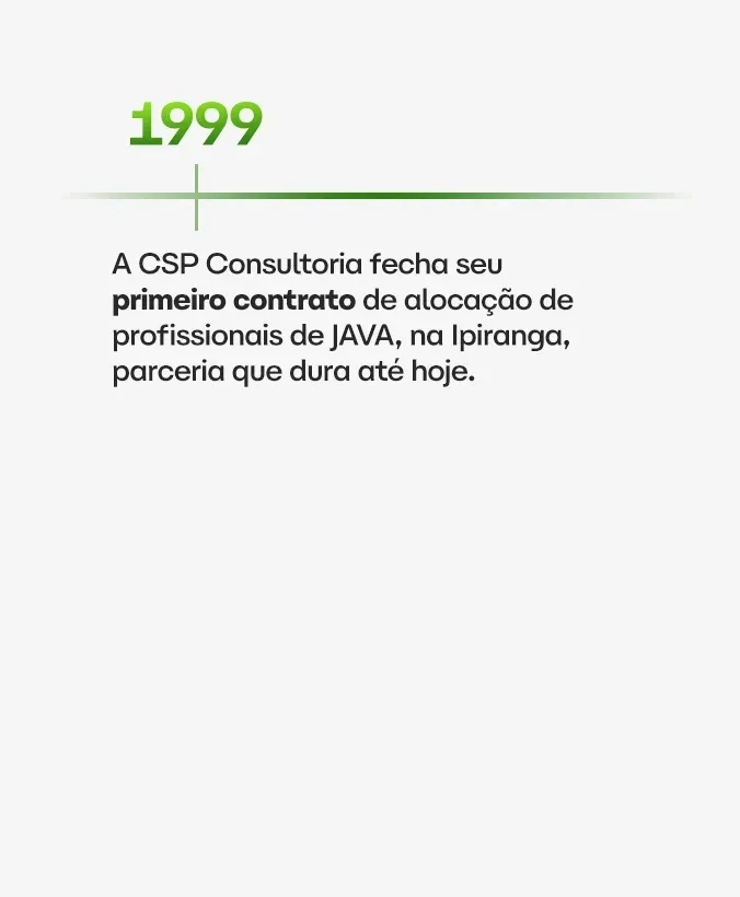 Um fundo branco com uma linha verde e o ano de 1999
