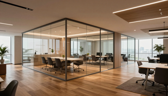Corporate office open-plan floor
