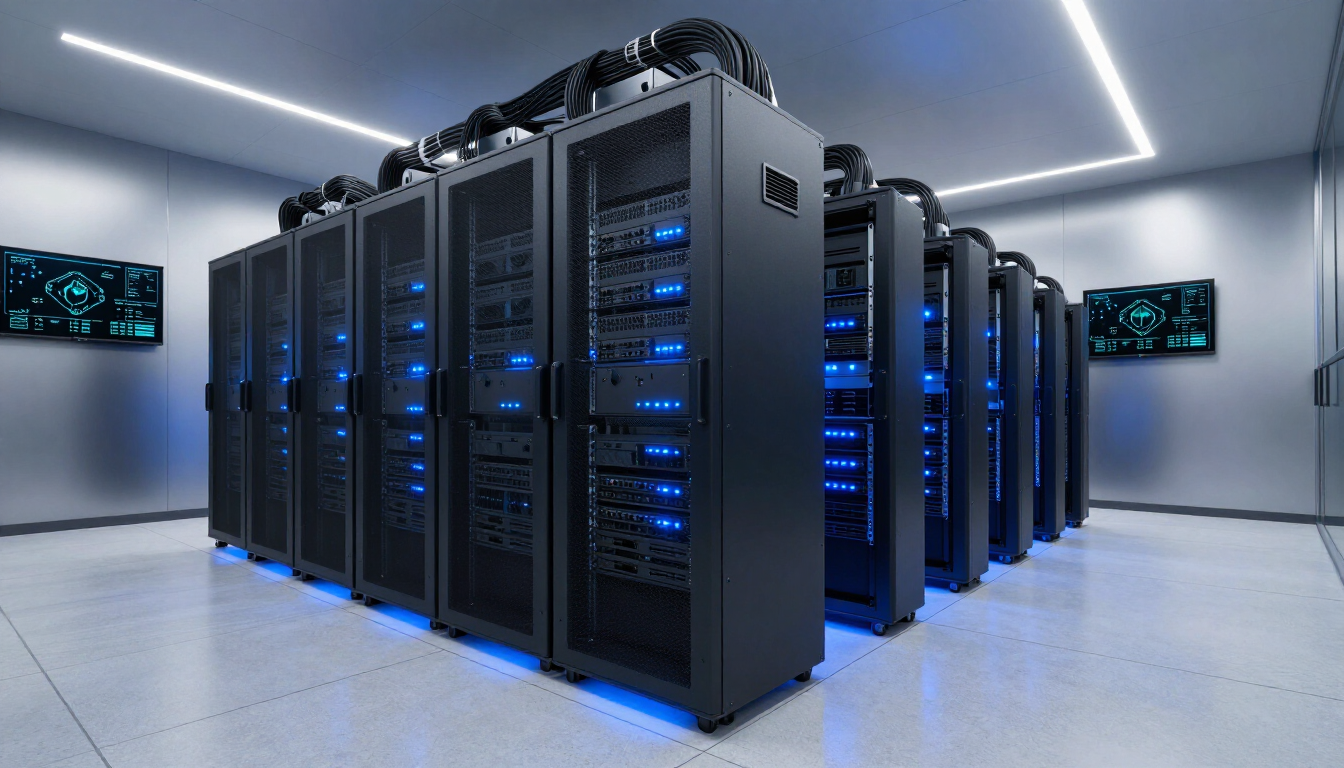 Modern PABX system hardware in a professional data center environment