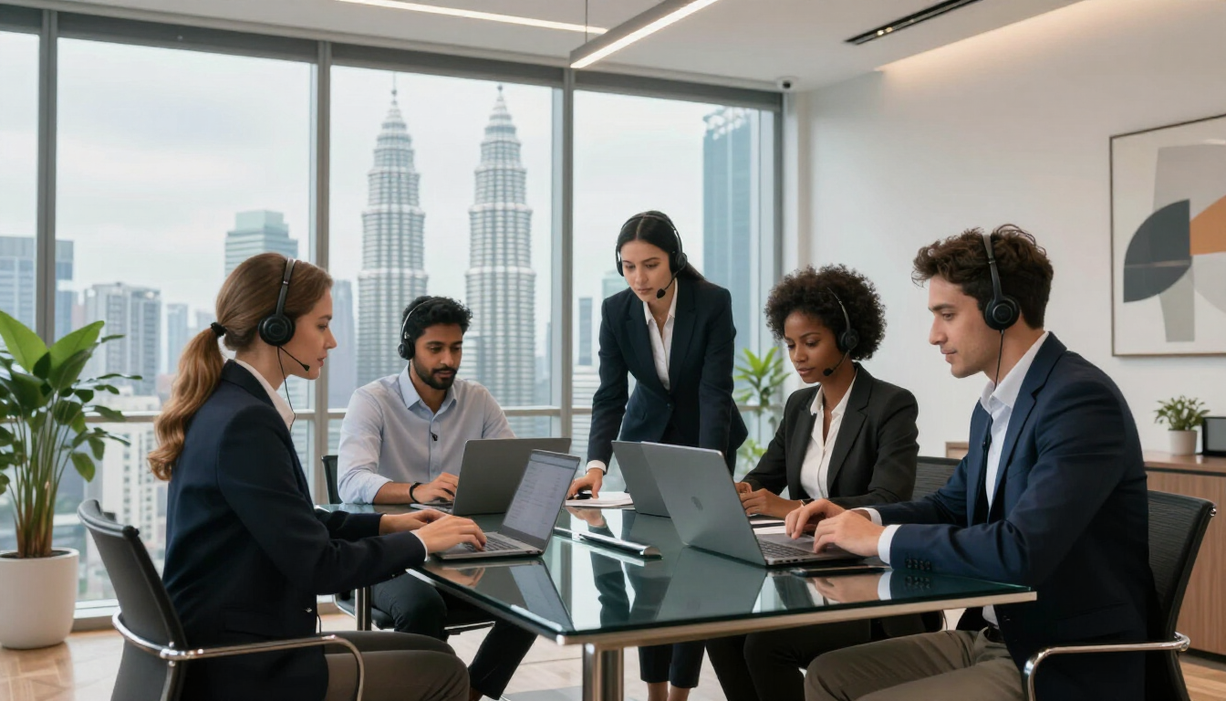 Modern Business Team Collaborating