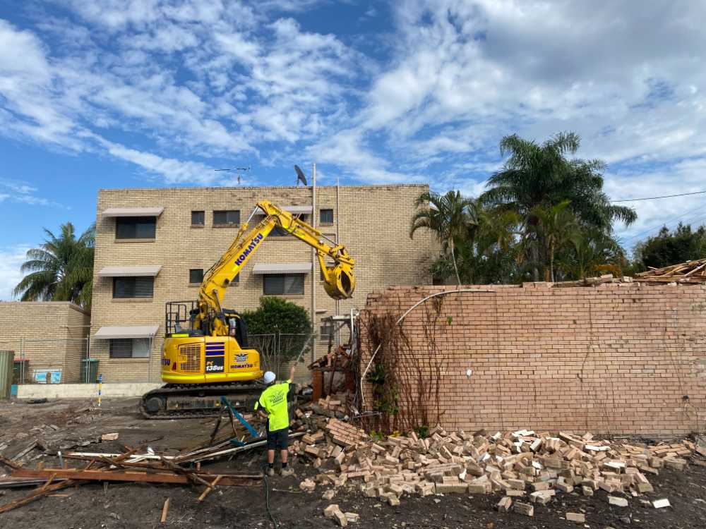 Excavating area — Allcoast Group Demolition Contractors from Gallery in Sunshine Coast, QLD