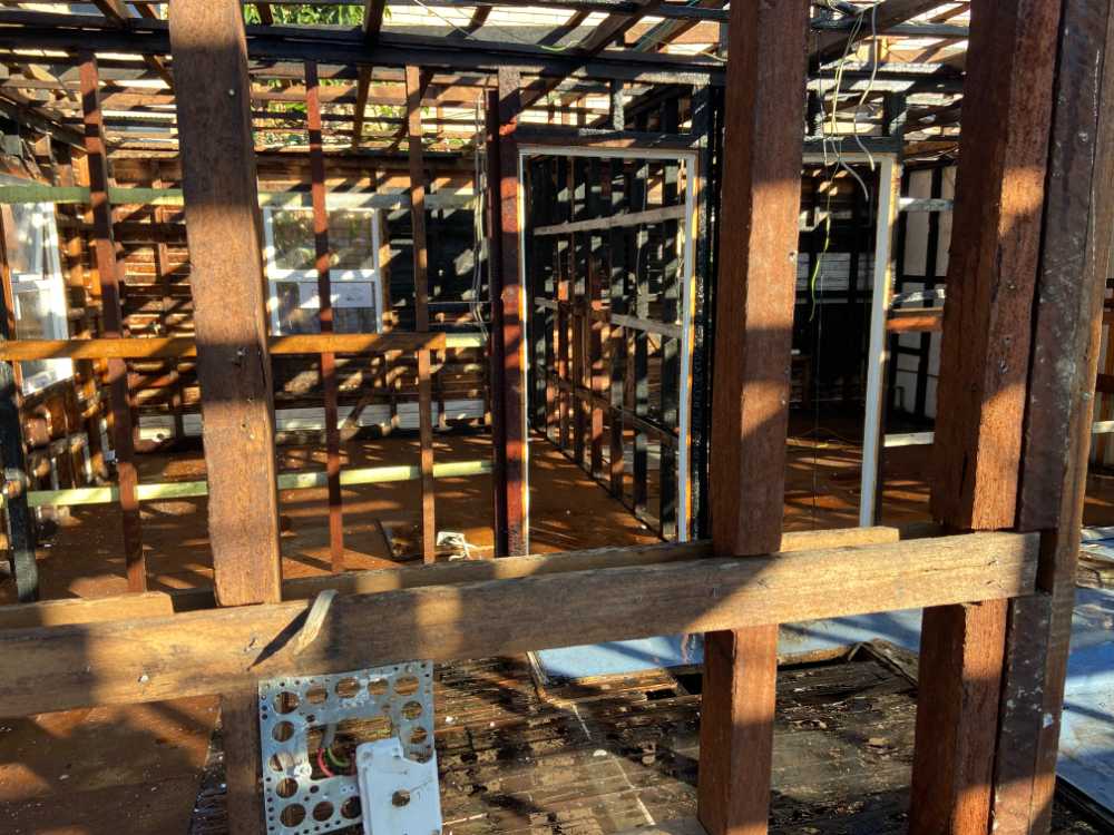 A house that has been stripped out — Allcoast Group Demolition Contractors from Strip Outs in Sunshine Coast, QLD A house that has been stripped out — Allcoast Group Demolition Contractors from Strip Outs in Sunshine Coast, QLD