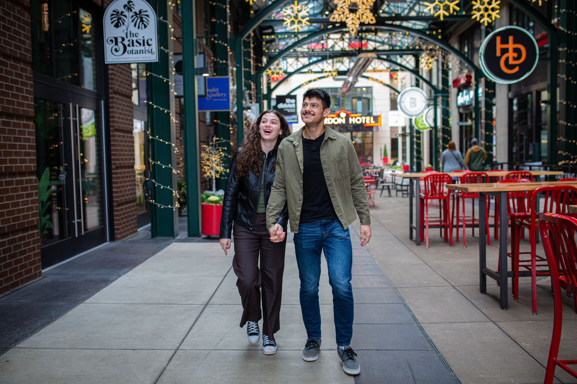 Photo of people walking outside
