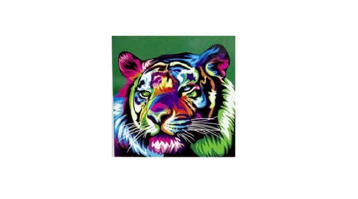ARTE POR NÚMERO TIGRE DE COLORES