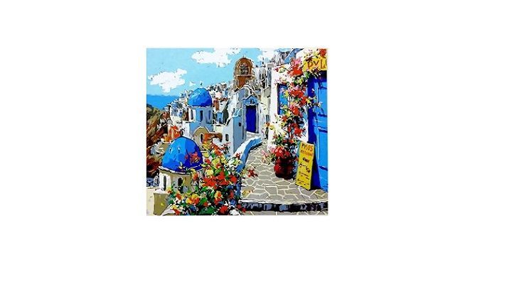 ARTE POR NÚMERO SANTORINI