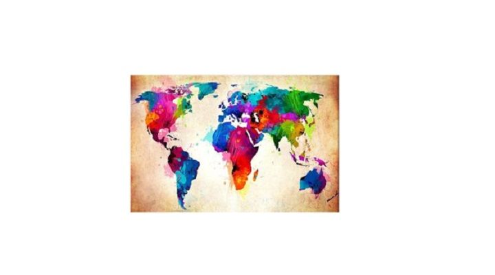 ARTE POR NUMERO MAPA DEL MUNDO