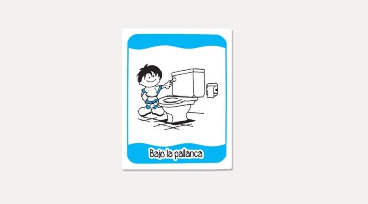 SEÑAL BAJA LA PALANCA NIÑO