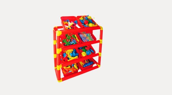 EXHIBIDOR TUBULAR CON 8 CHAROLAS