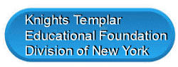 Blue oval logo reading “Knights Templar Educational Foundation Division of New York”