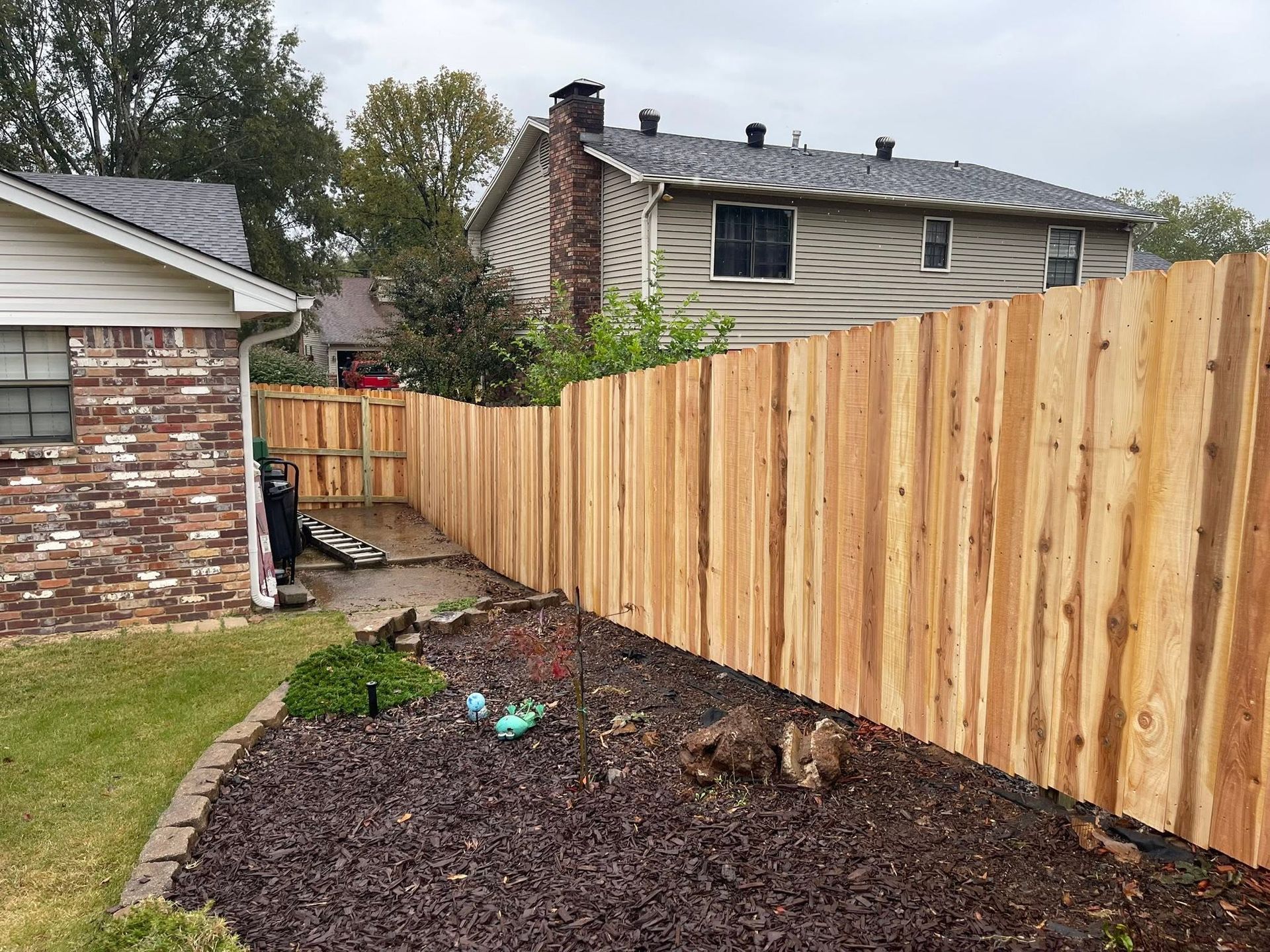 Picture of Wood Fence Installation in Conway Arkansas by J & S Fence Company