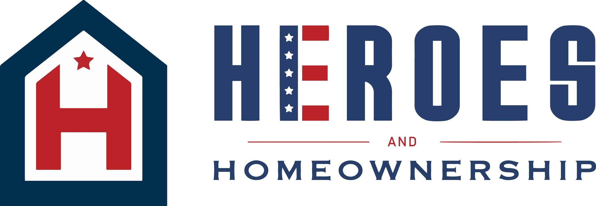 A logo for heroes homeownership with a house on it
