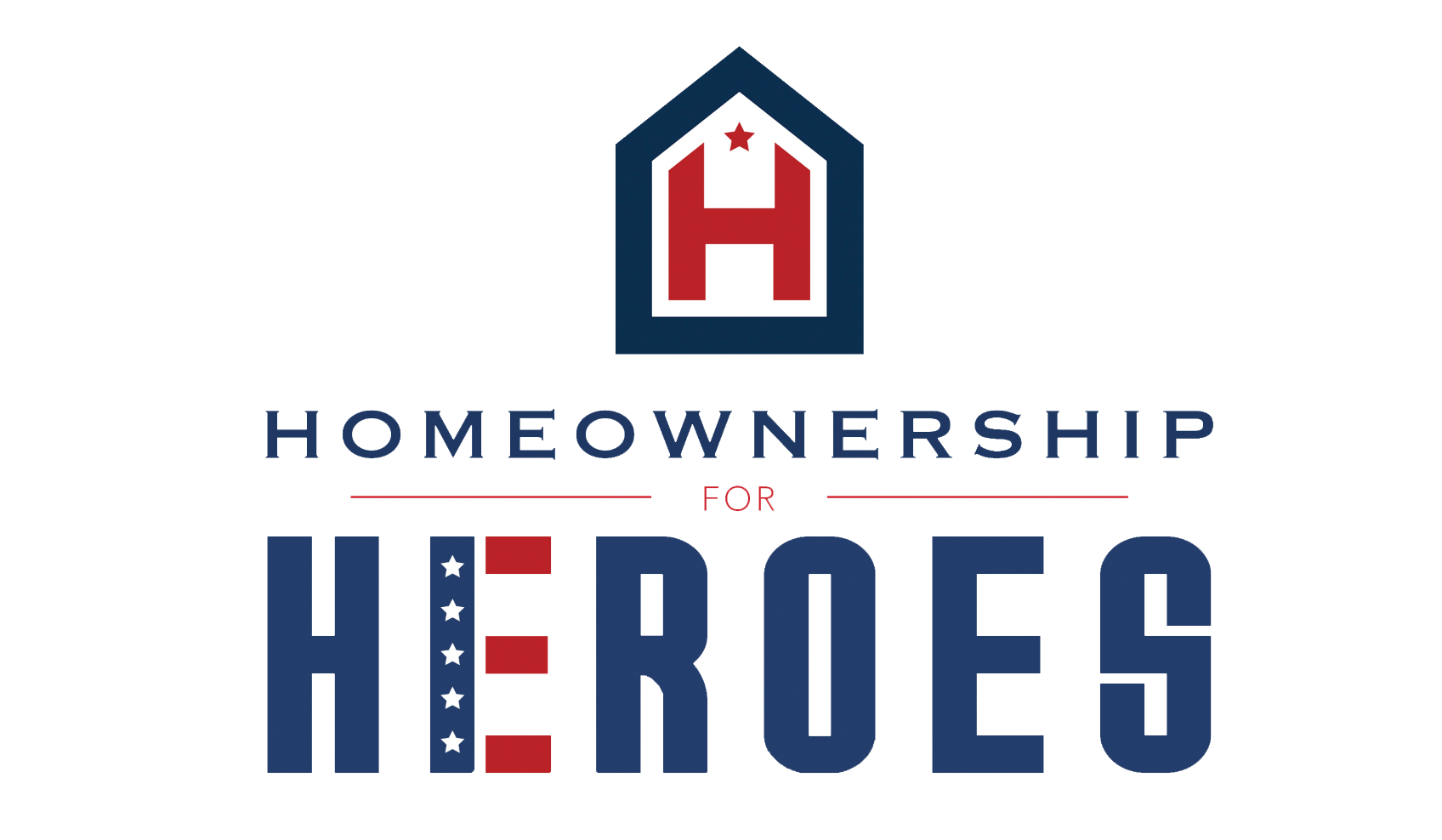 A logo that says homeownership for heroes