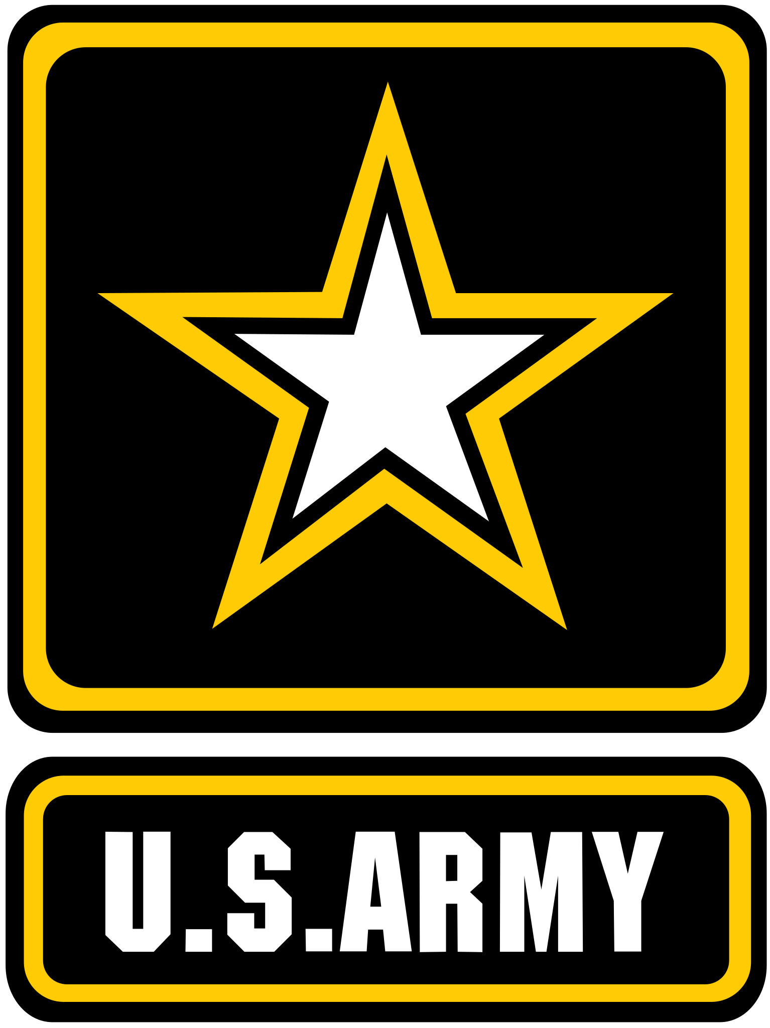 A logo for the u.s. army with a star in the center