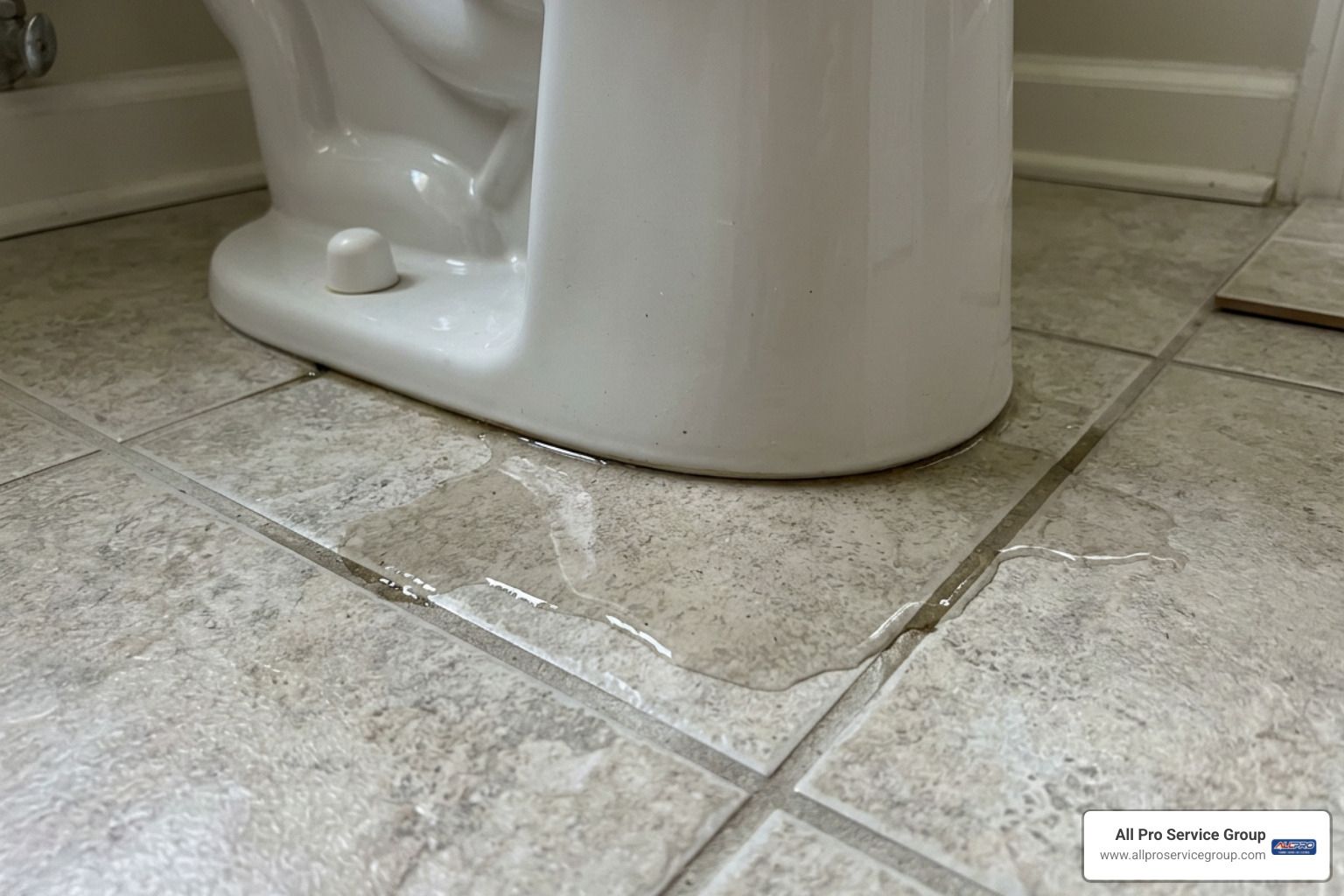 leaking toilet base