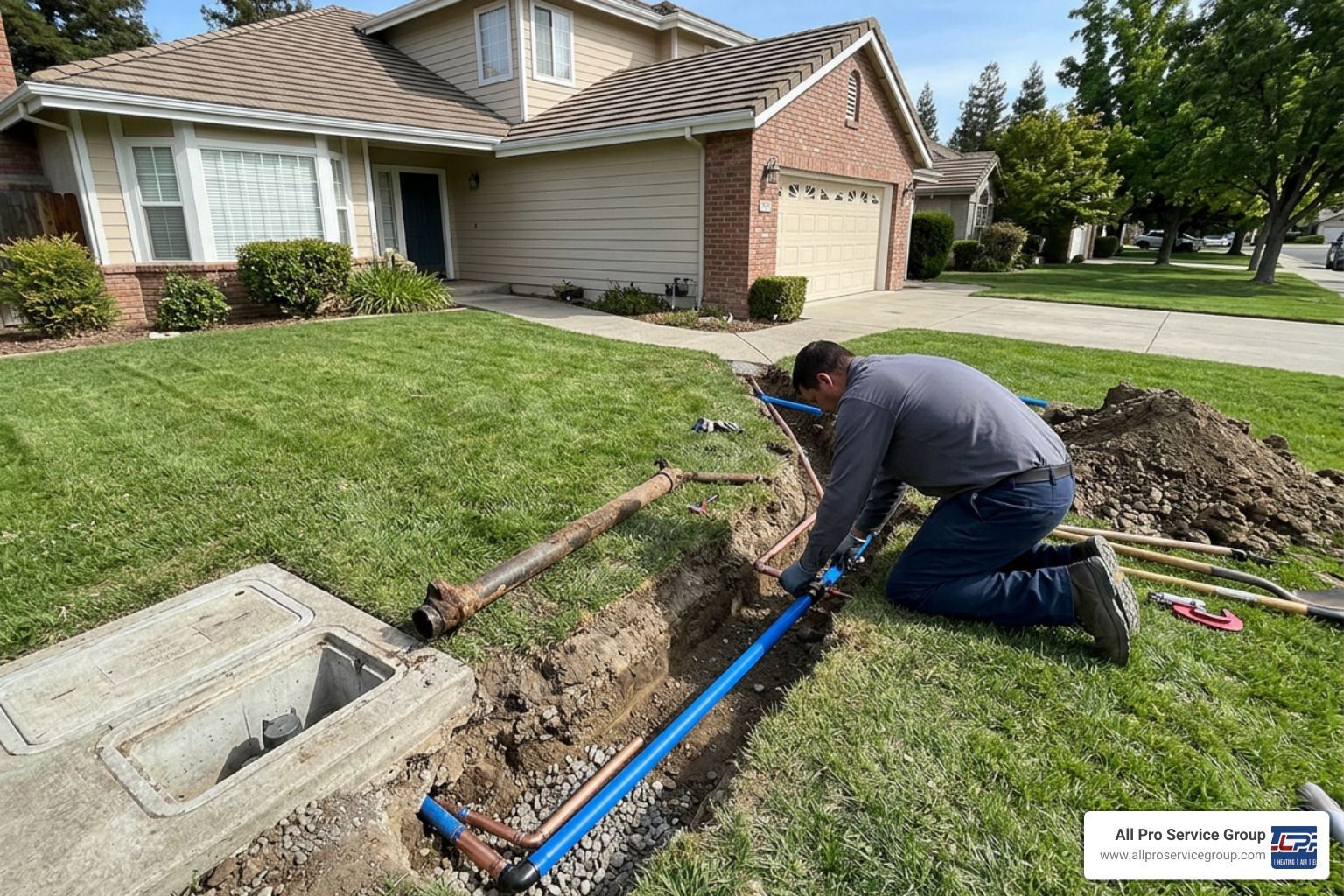 main line repiping water supply home plumbing