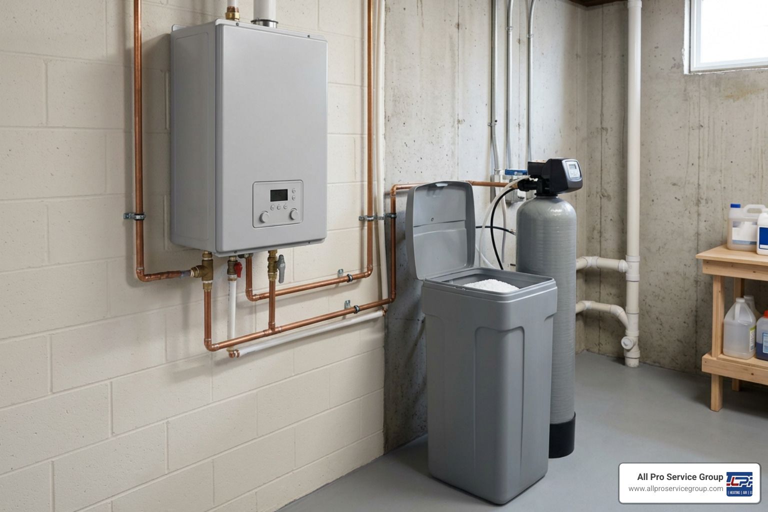 water softener for tankless water heater
