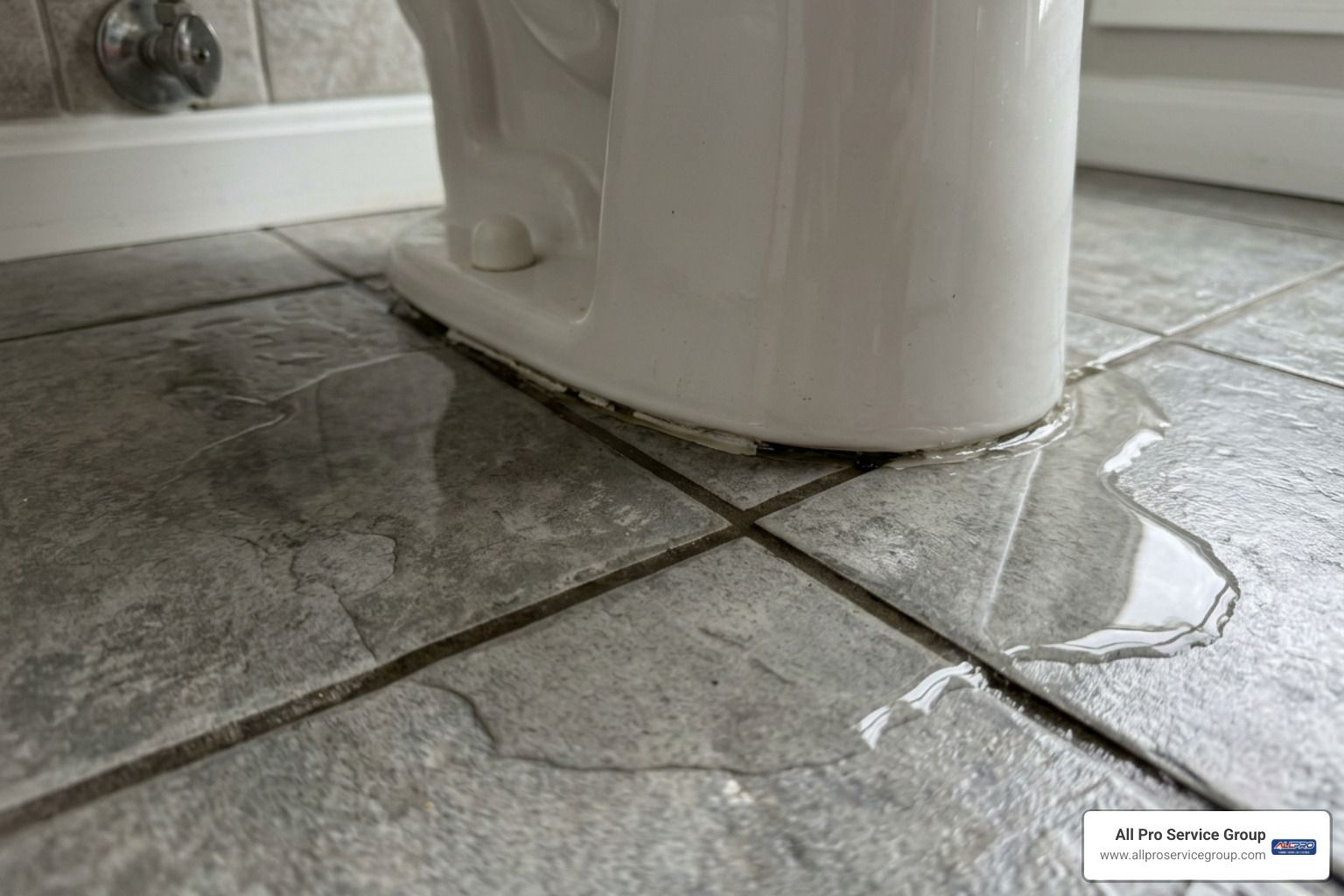 leaking toilet base