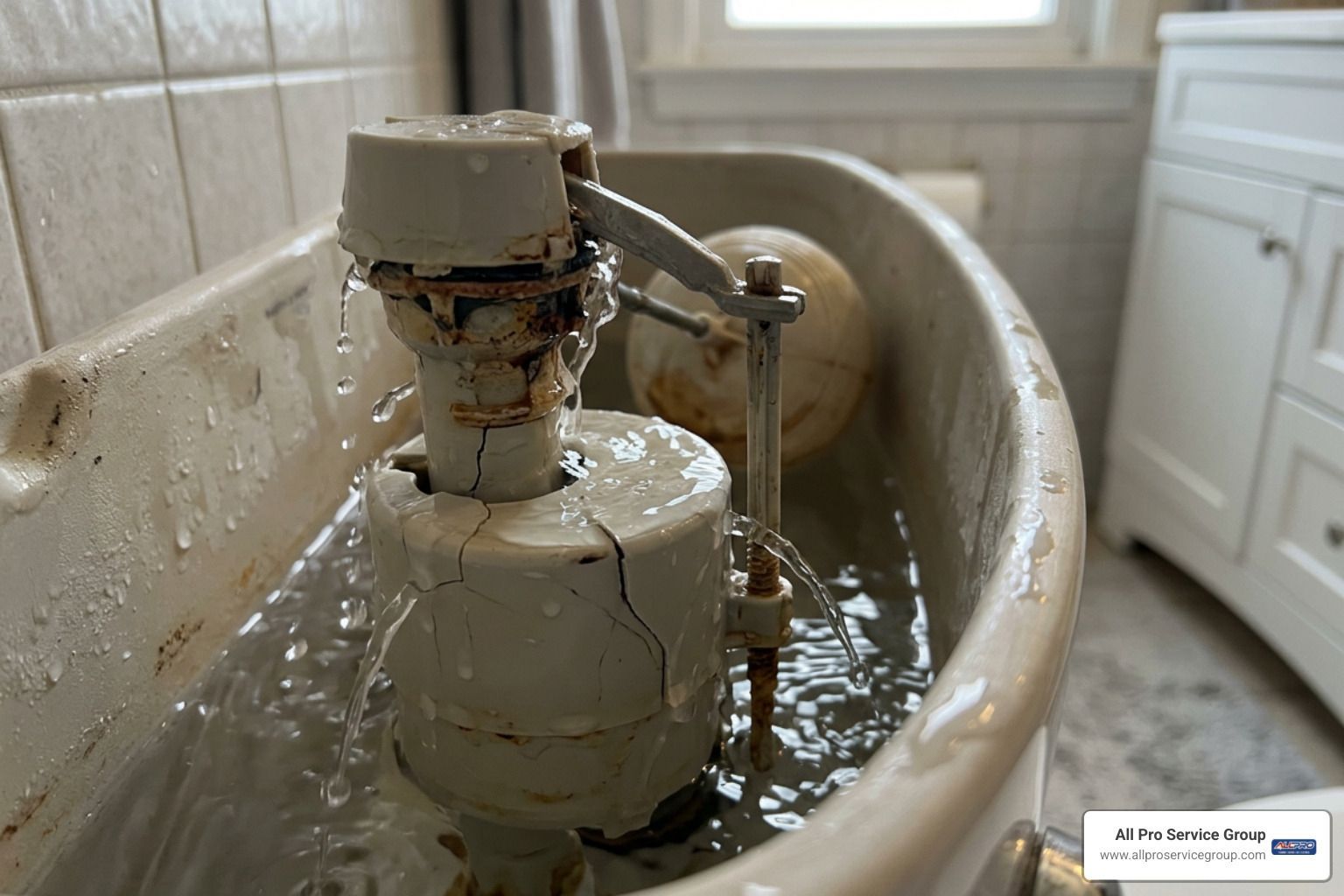 broken toilet valve