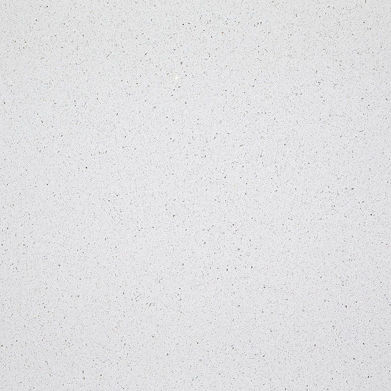 White speckled surface.