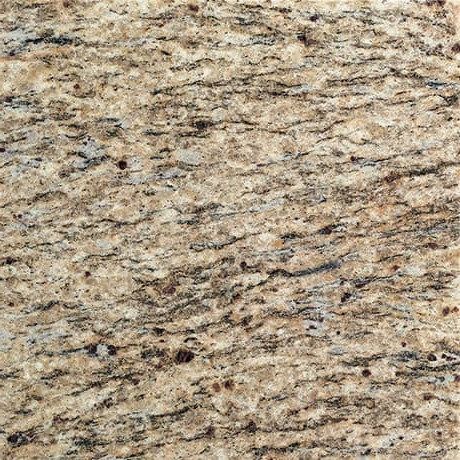 Tan granite with dark gray and black veining.