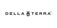 Logo for Della Terra. Text is black on a white background. A stylized 
