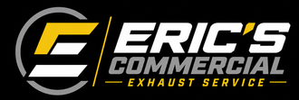 Eric's Commercial Exhaust Service logo with yellow and white text on a black background