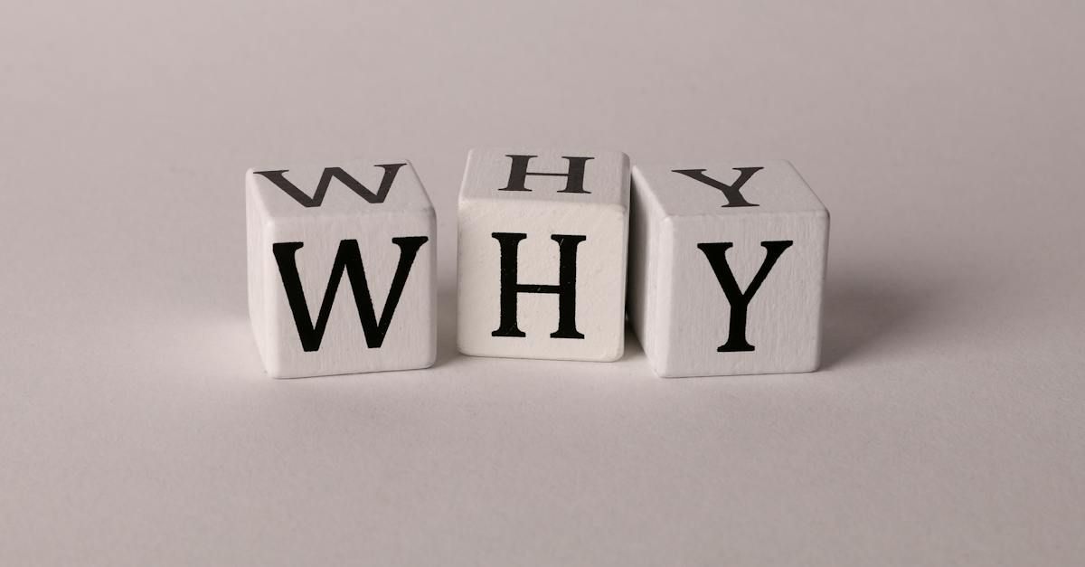 Three white blocks spelling the word 