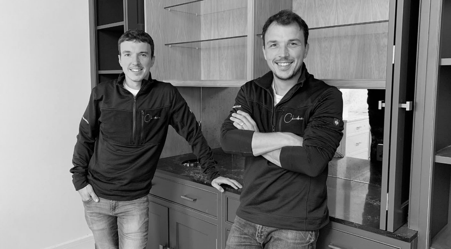 Founder of Chardome Jonathan and Valentin standing next to each other wearing columbia jackets Founder of Chardome Jonathan and Valentin standing next to each other wearing columbia jackets