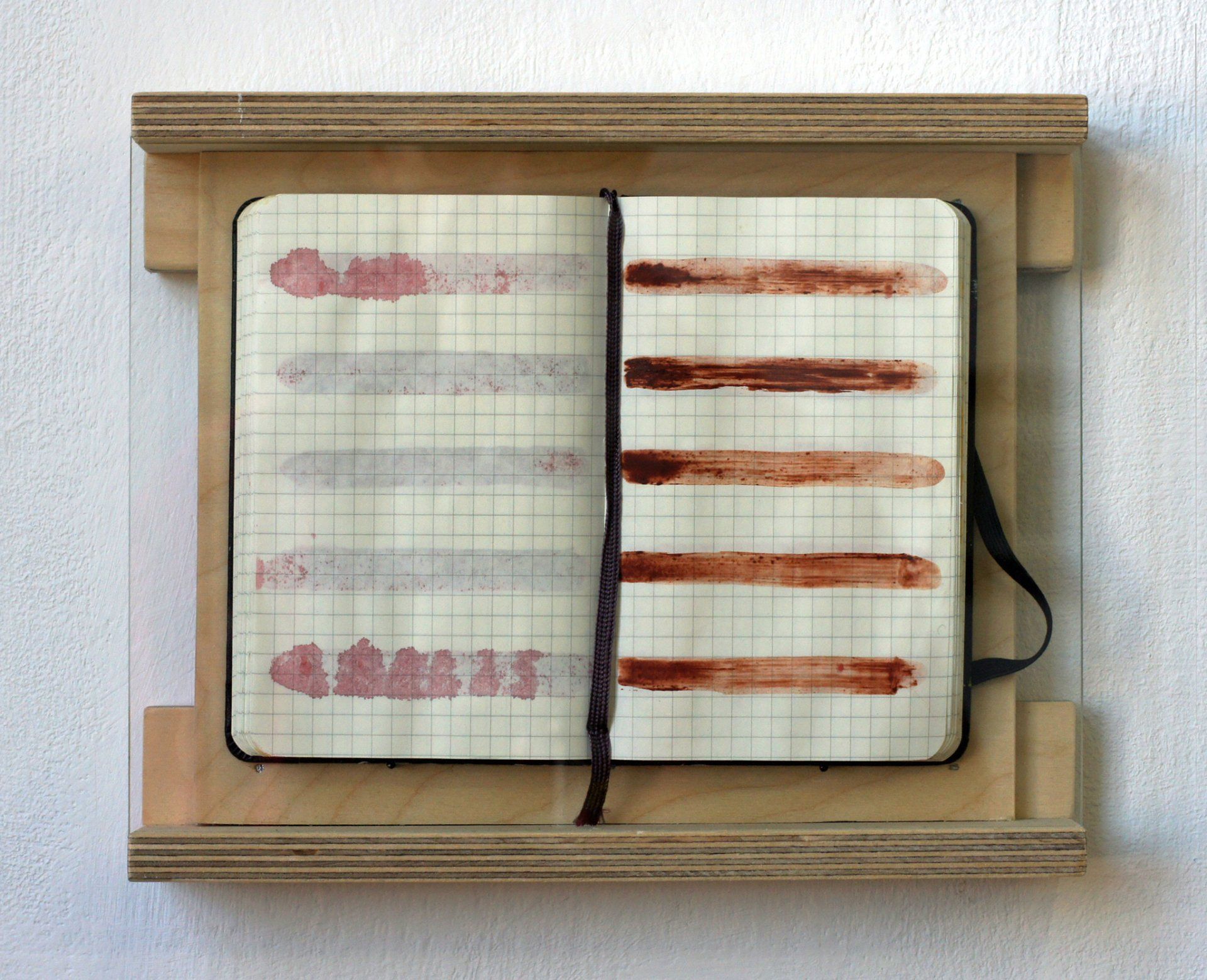 moleskine with  brush-strokes; fundamental painting