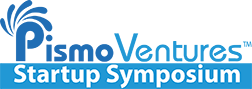PismoVentures Startup Symposium logo in blue and gray on a white background