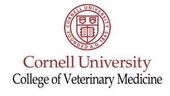 Cornell University College of Veterinary Medicine logo with red seal and maroon text on a white background